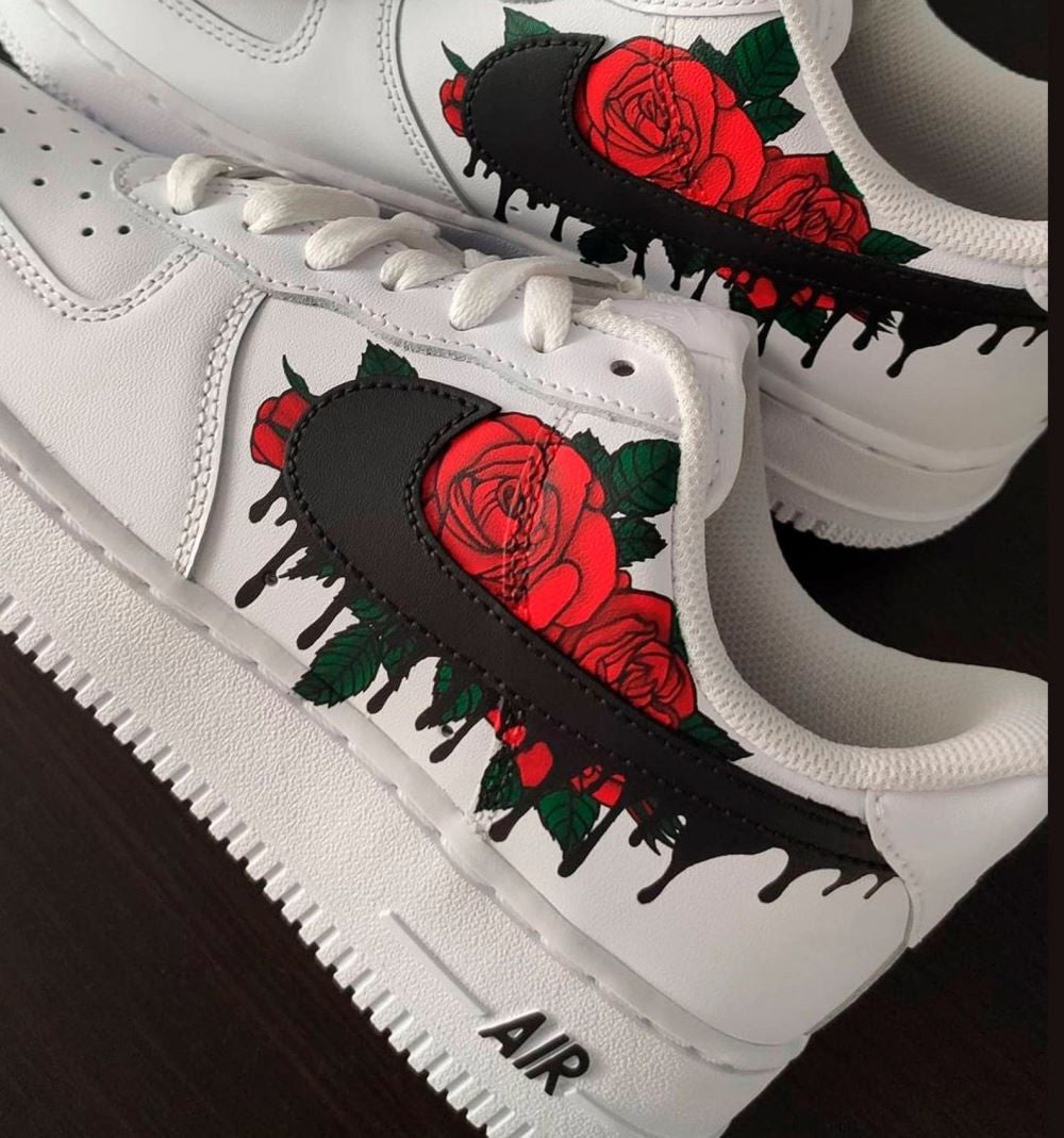 Red Roses Drip Custom Air Force 1 – Unite Custom
