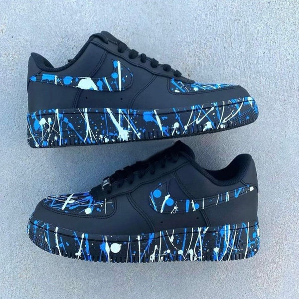 Blue Splatter Custom Air Force 1