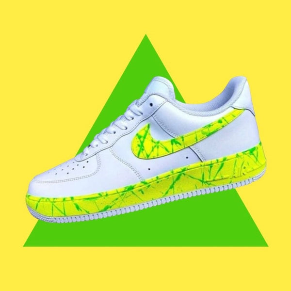 Neon Yellow Custom Air Force 1