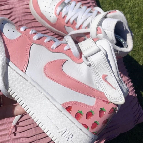 Pink Strawberry Custom Air Force 1