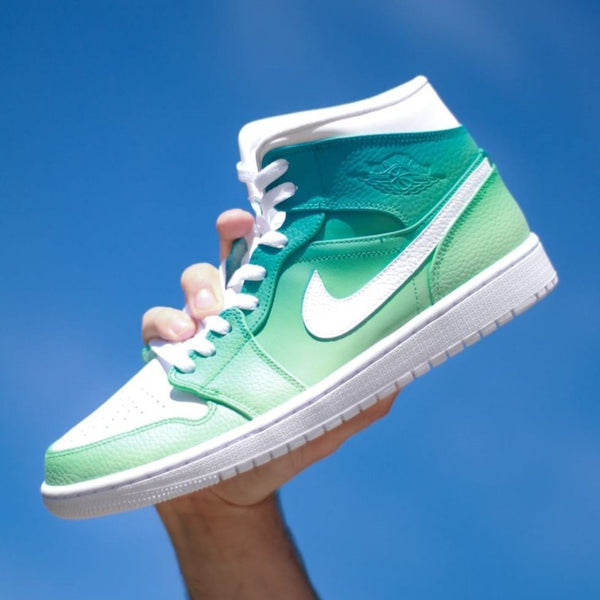 Green Gradient Custom Air Jordan  1
