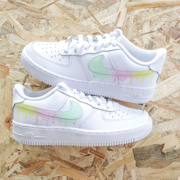 Light Colorful Drips Custom Air Force 1