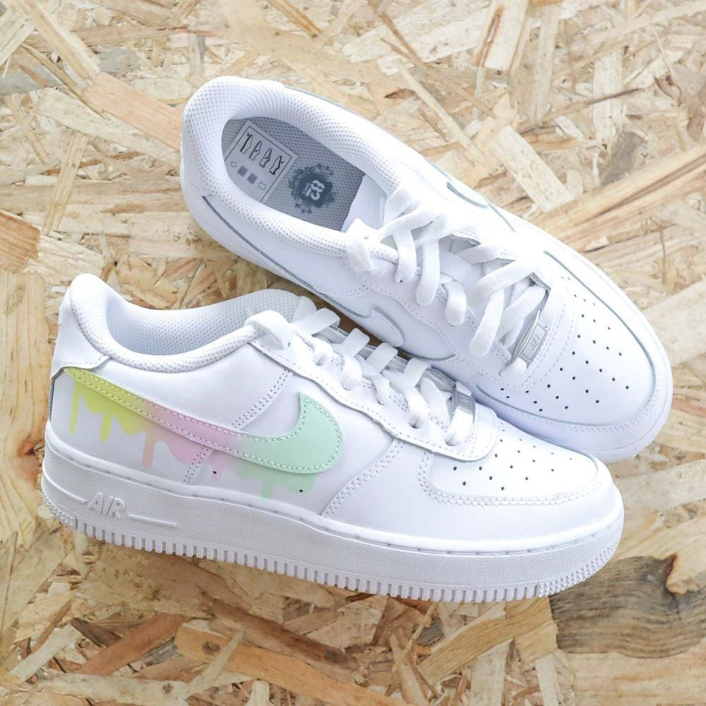 Light Colorful Drips Custom Air Force 1