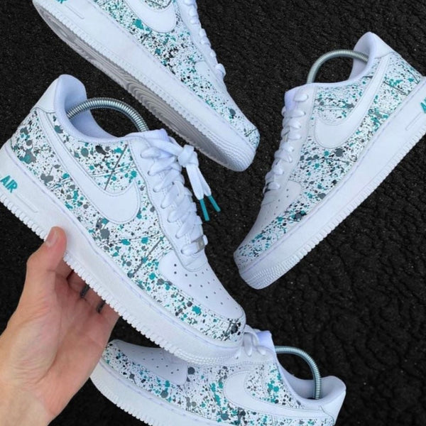Green Slpatter Custom Air Force 1
