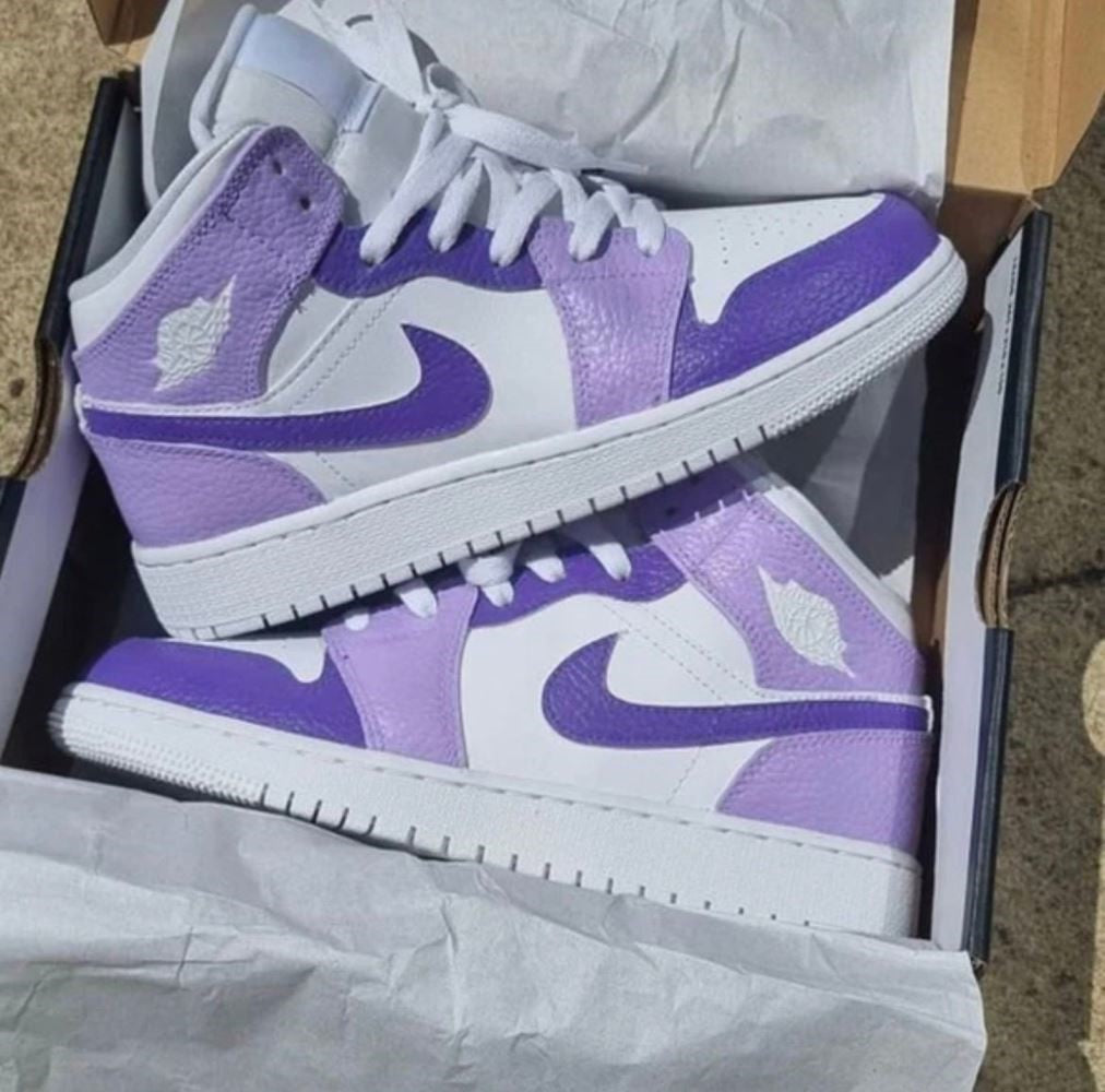 custom purple jordans
