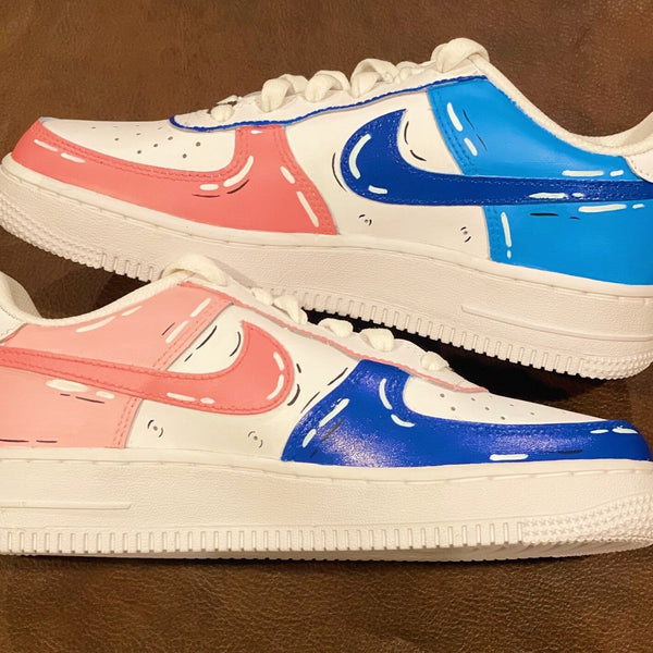 Bule and Pink Custom Air Force 1