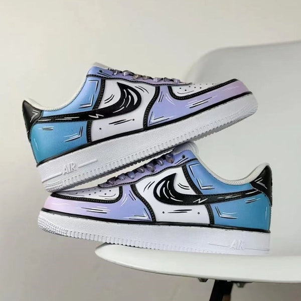 Blue purple Gradient Custom Air Force 1