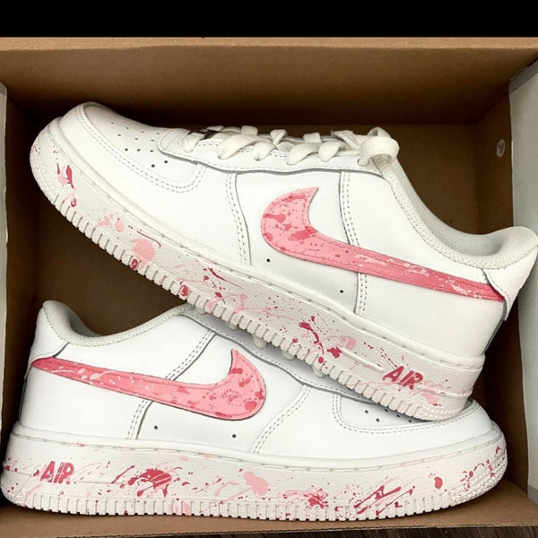 Pink Splatter Custom Air Force 1