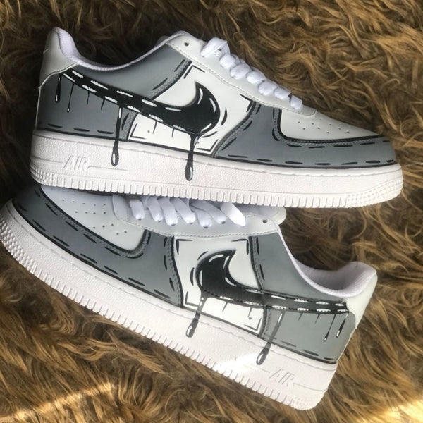 Grey Drip Custom Air Force 1