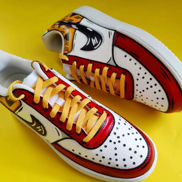 Red Black lines Custom Air Force 1