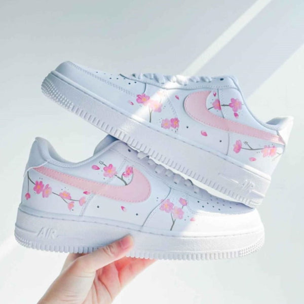 Pink Flowers Custom Air Force 1