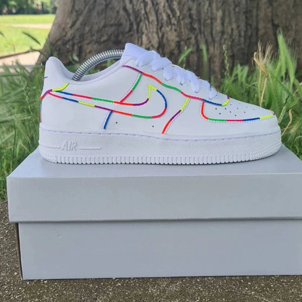 Colorful Lines Custom Air Force 1