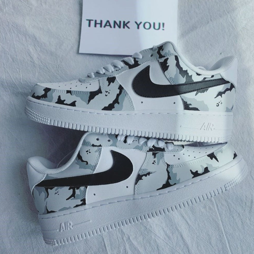 Grey Shadow Custom Air Force 1 â unitecustom