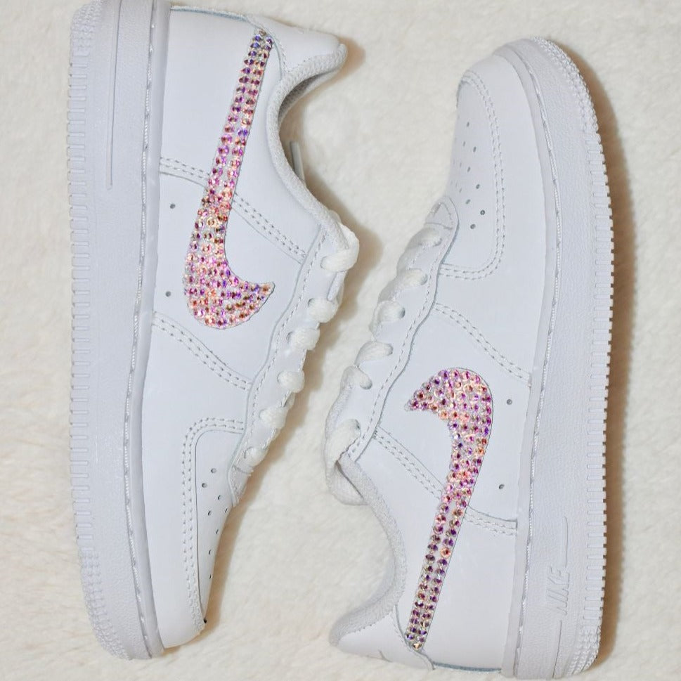 Pink Rhinestones Custom Air Force 1 x Wedding Sneaker