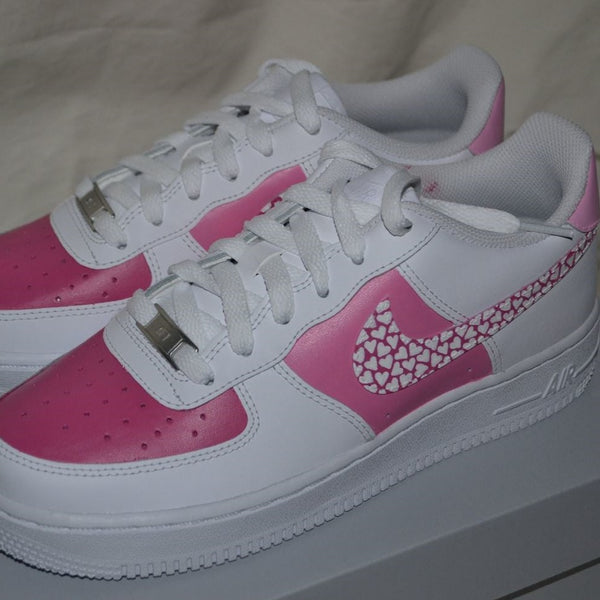 Hearts on Swoosh Custom Air Force 1