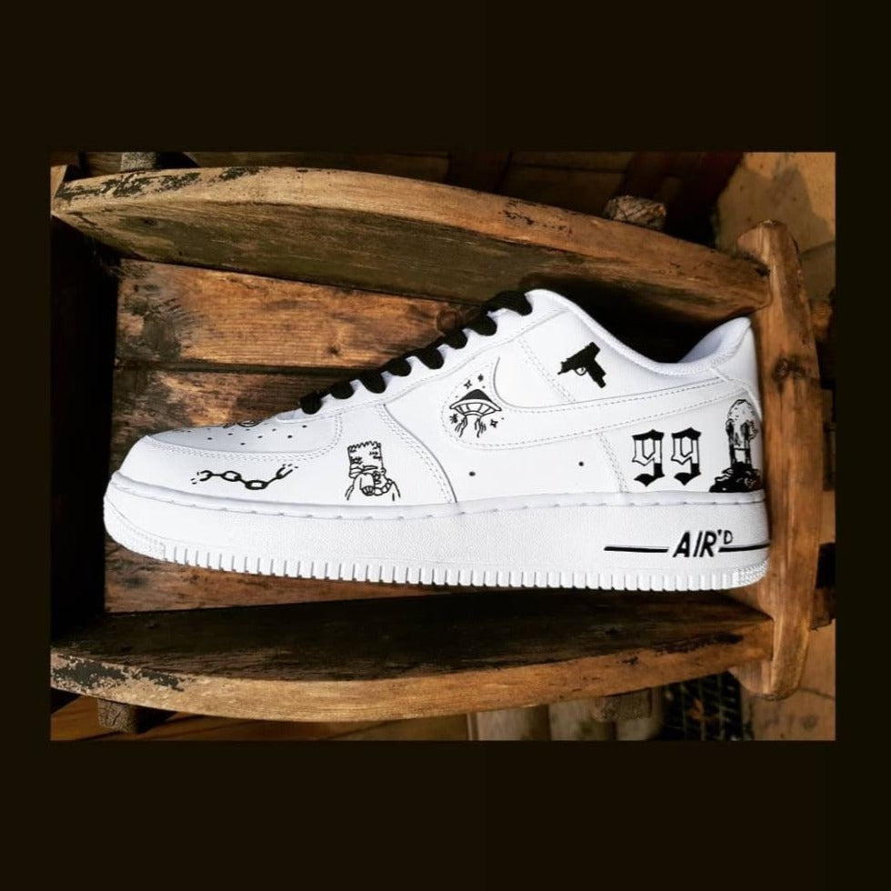 custom air forces with butterflies