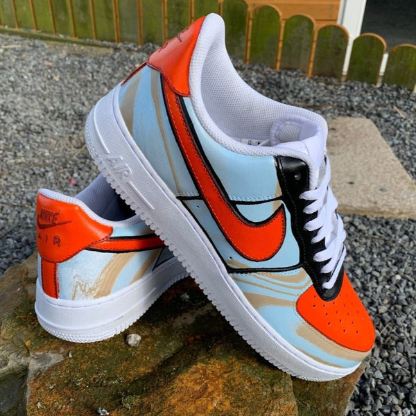 Orange-Grey Custom Air Force 1
