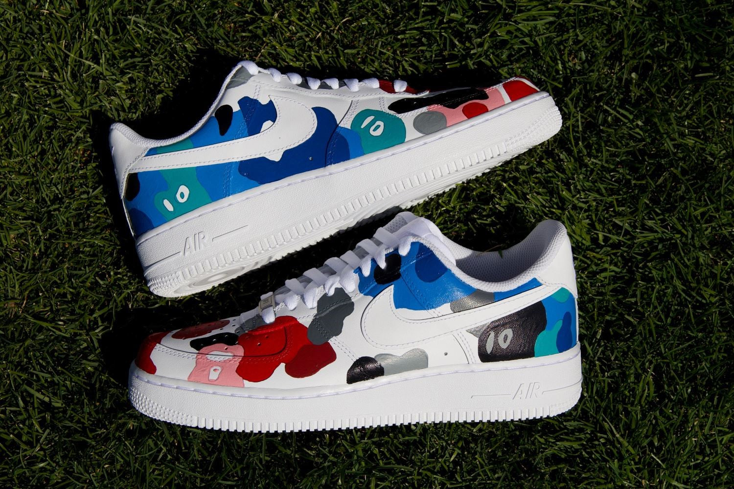Abstract Blue&Red Custom Air Force 1