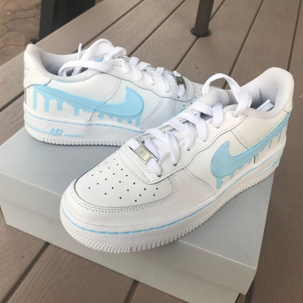 Light Blue Drip Custom Air Force 1