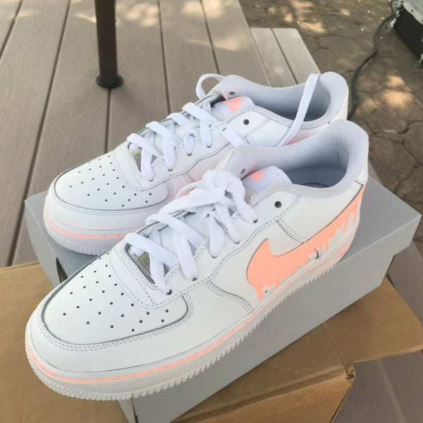 Light Orange Drip Custom Air Force 1