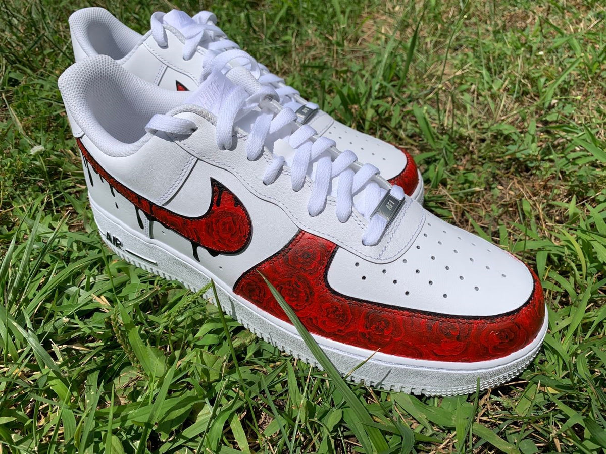 Red Rose Drip Custom Air Force 1 â unitecustom