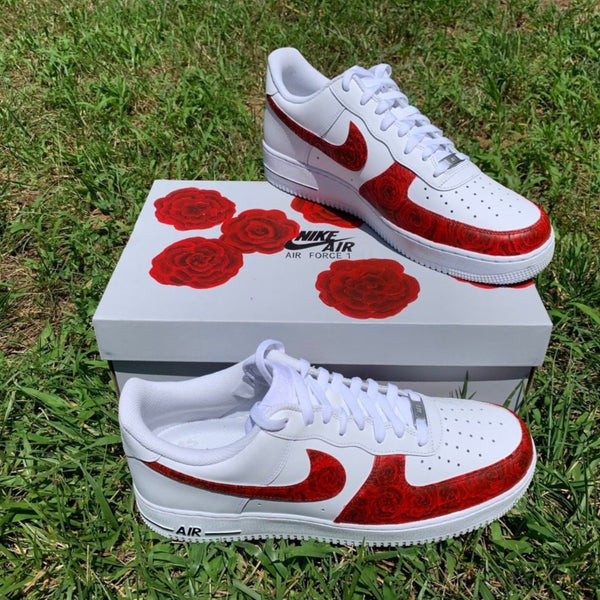 Red Rose Drip  Custom Air Force 1