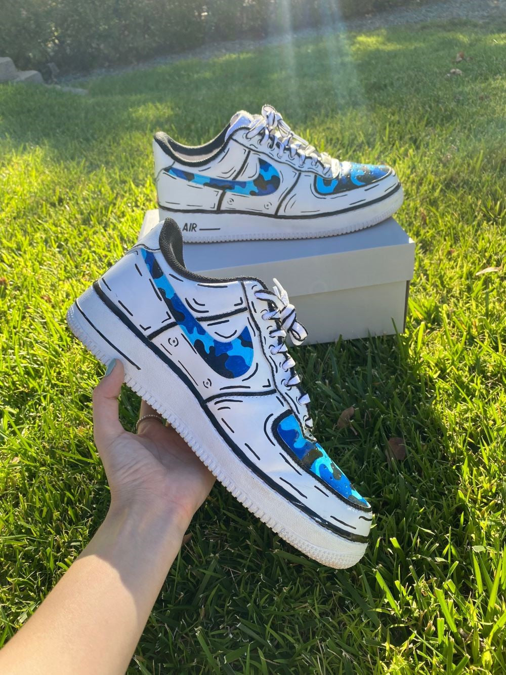 Blue Camouflage Custom Air Force 1