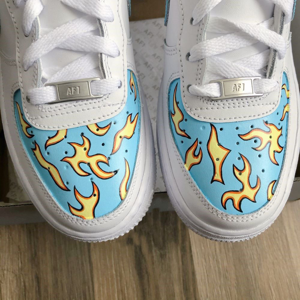Fire Blue Custom Air Force 1 – unitecustom