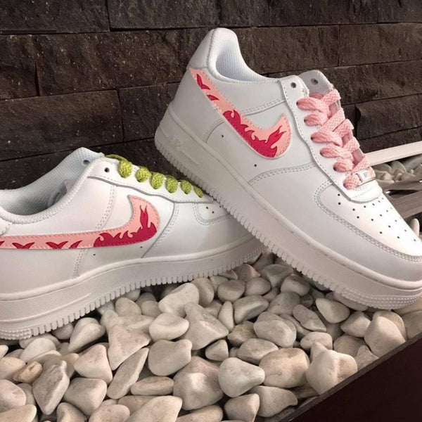 Pink Fire Custom Air Force 1
