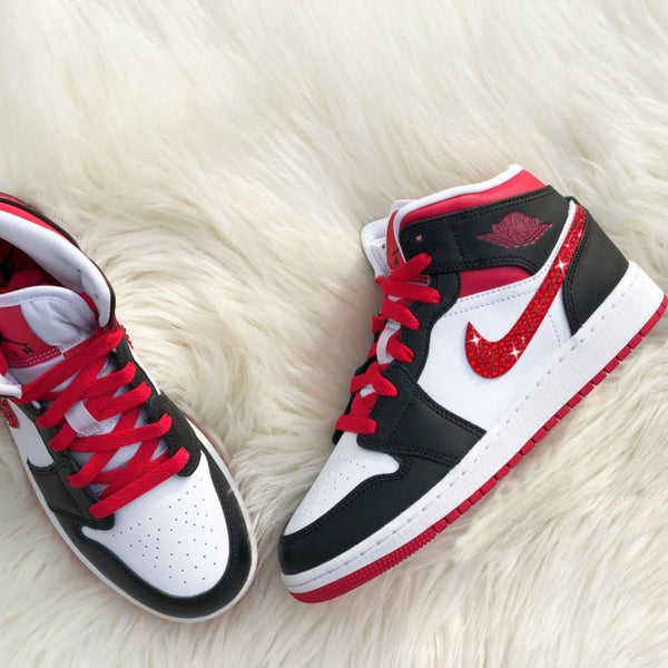 Red Rhinestones Custom Air Jordan 1