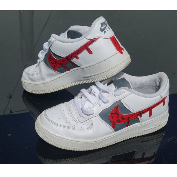 Black-Red Drip Custom Air Force 1