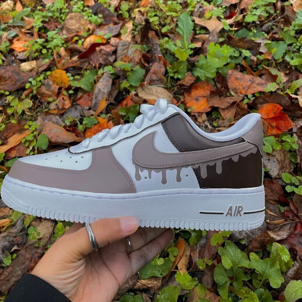 Brown  Drip Custom Air Force 1