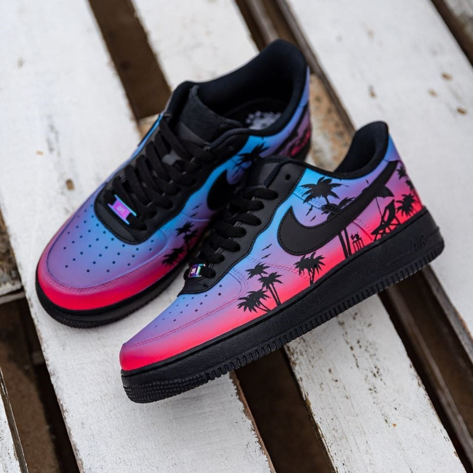 Sunset in Miami Palm Tree Custom Air Force 1