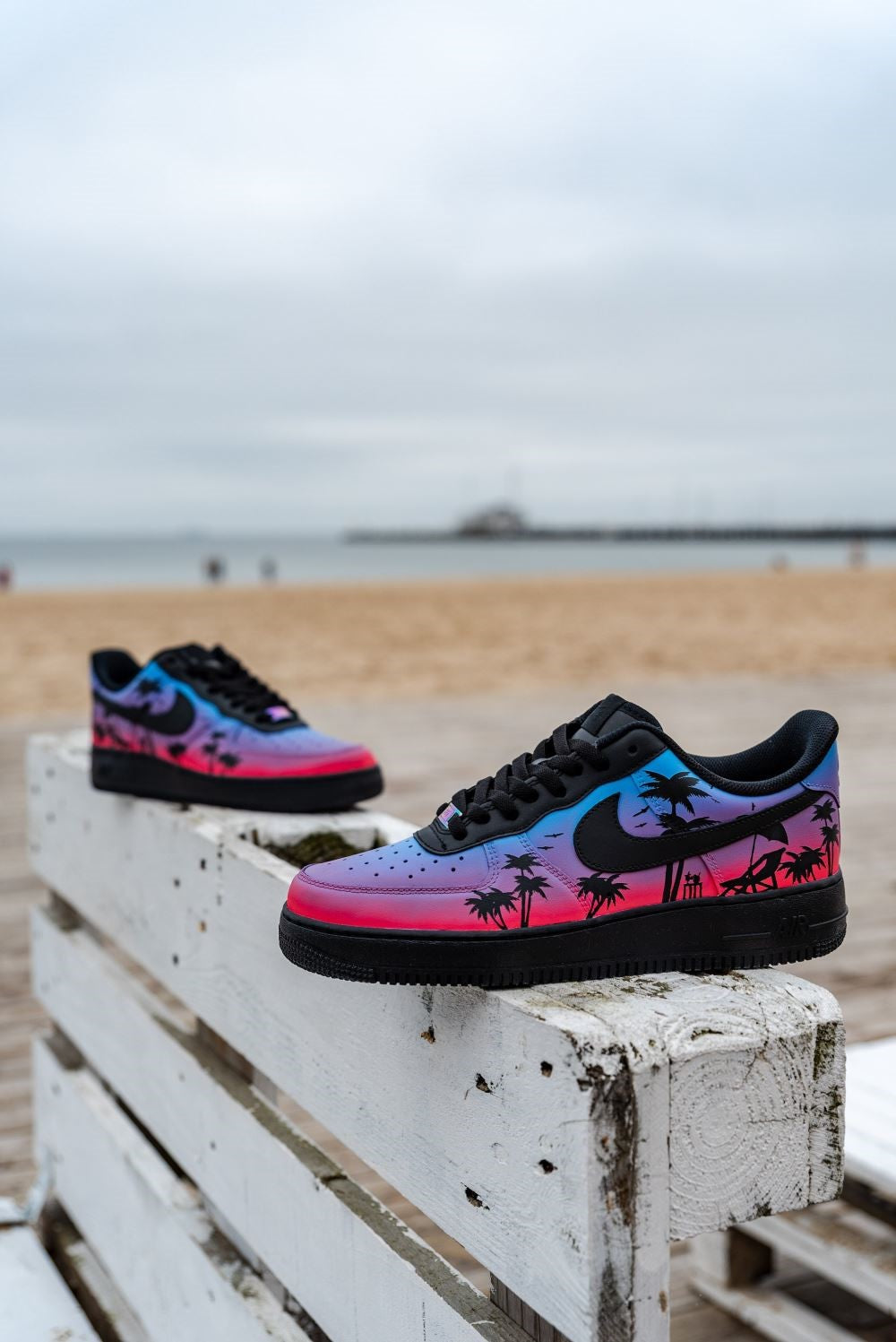 Sunset in Miami Palm Tree Custom Air Force 1