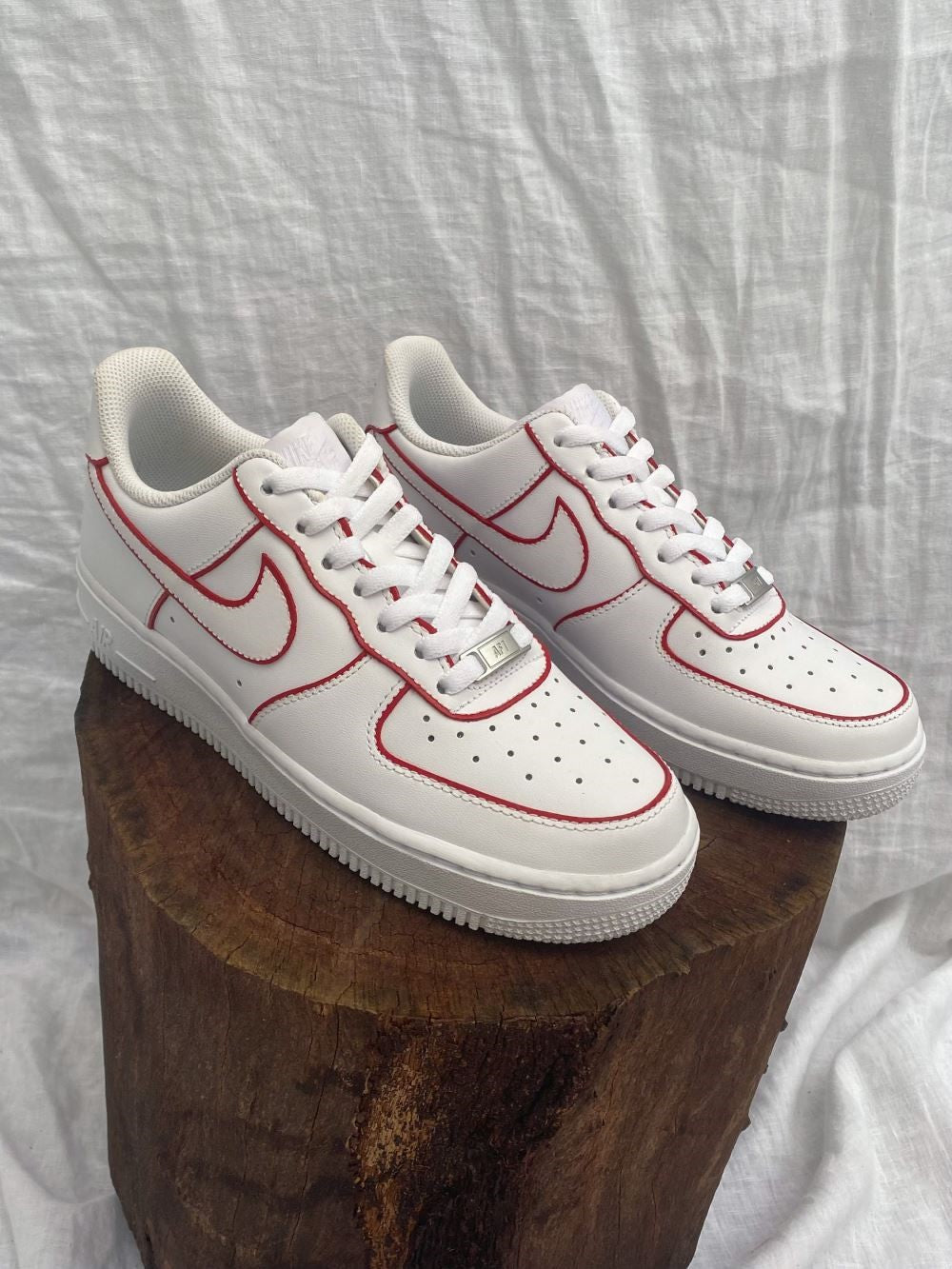 Red lines Custom Air Force 1