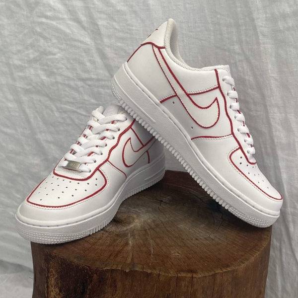 Red lines Custom Air Force 1