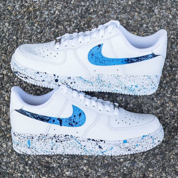 Blue&Black Splatter Custom Air Force 1