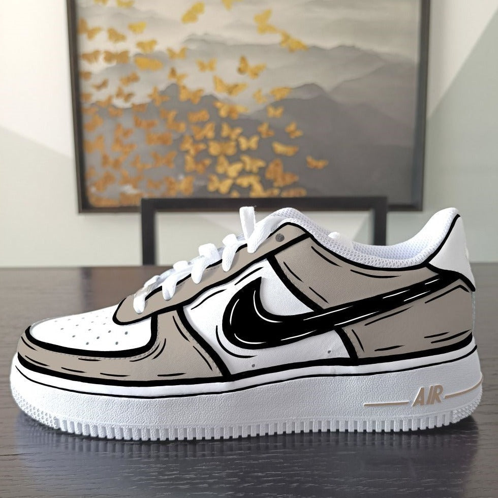 custom brown af1