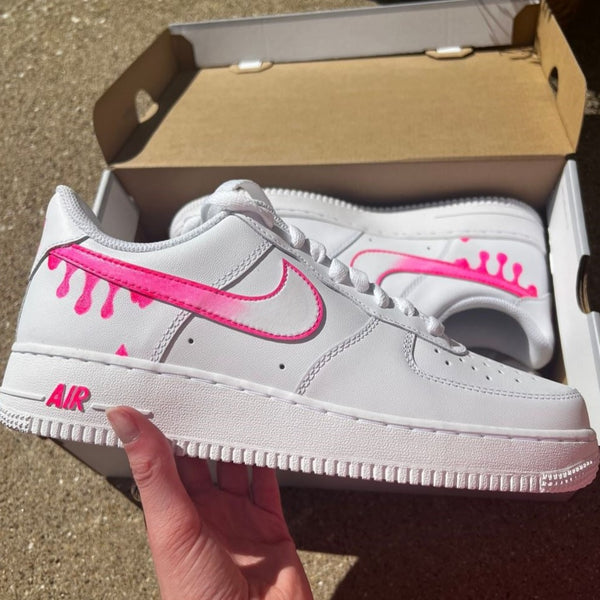 Pink Gradient Drip Custom Air Force 1