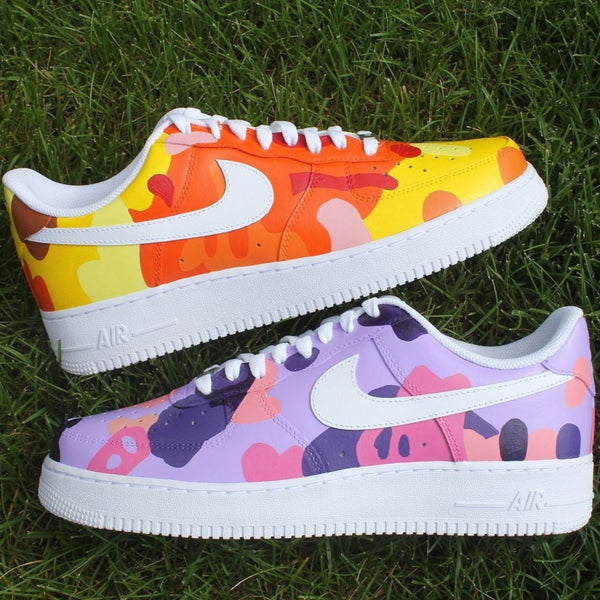 Abstract Orange-Purple Custom Air Force 1