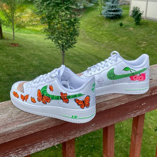 Orange Butterflies Custom Air Force 1