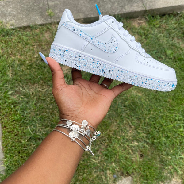 Blue Splatter  Custom Air Force 1