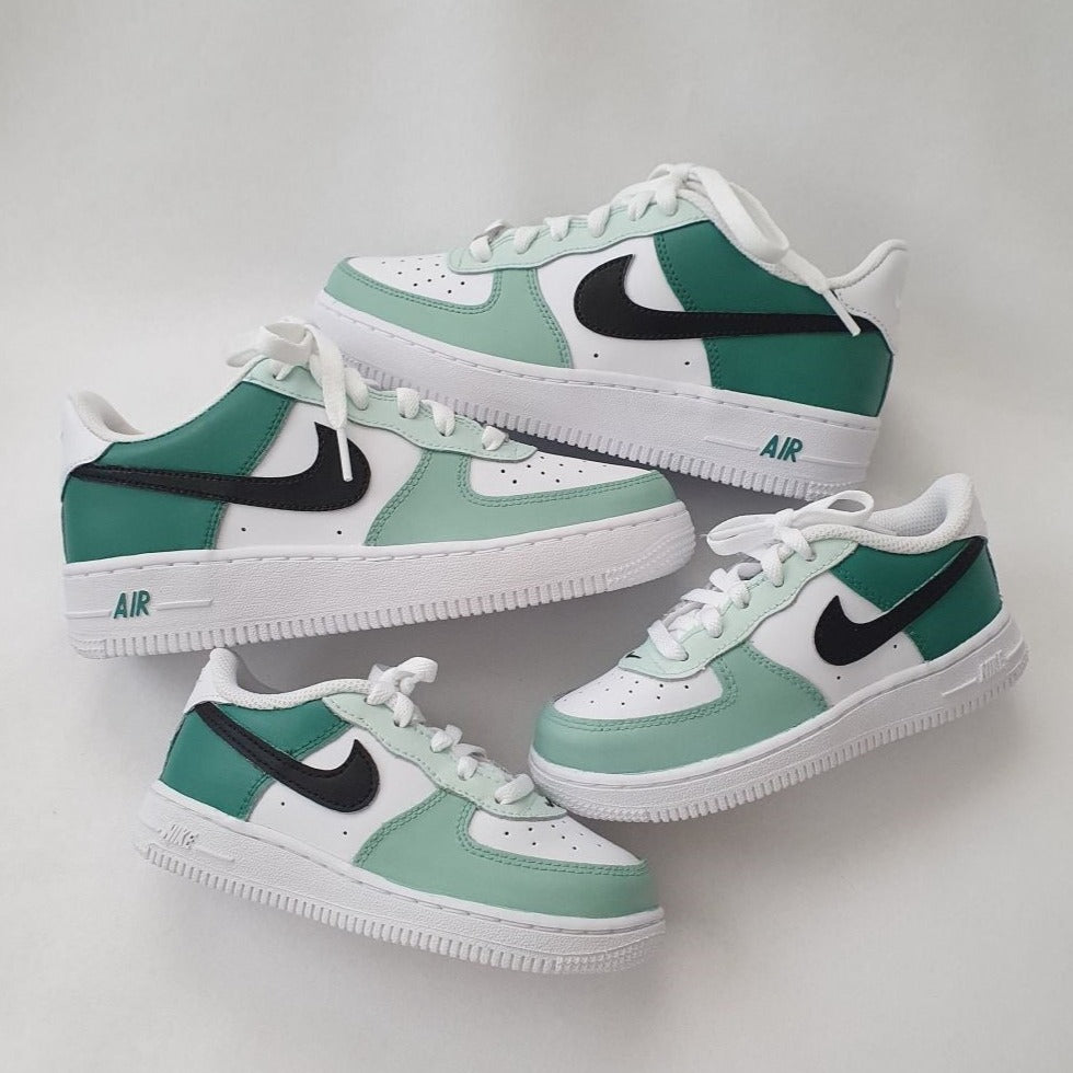 Buy Green & Black Customised Nike Air Force 1 Sneaker 