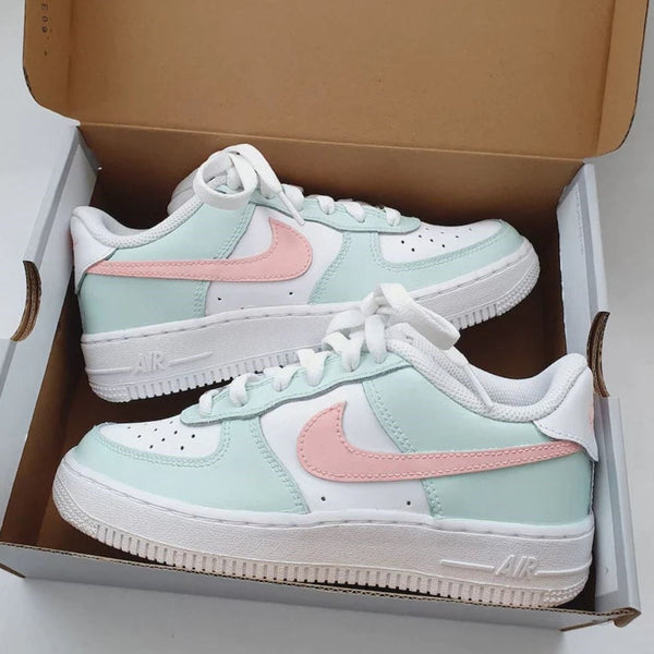 Green Pink Custom Air Force 1