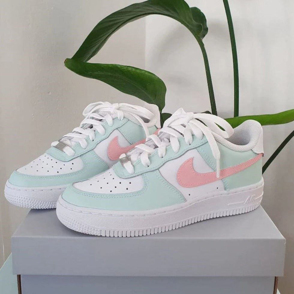 Green Pink Custom Air Force 1