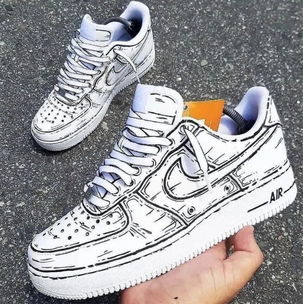 custom black airforce 1s