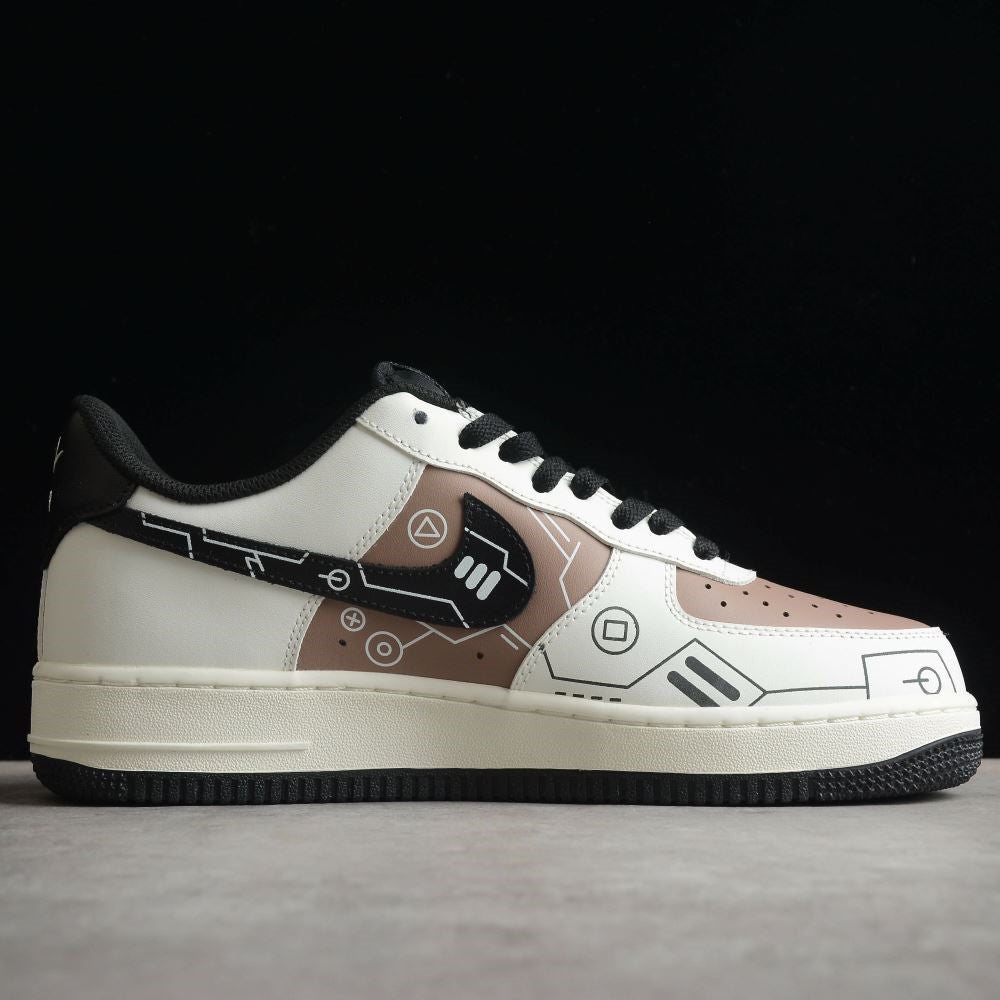 custom brown af1
