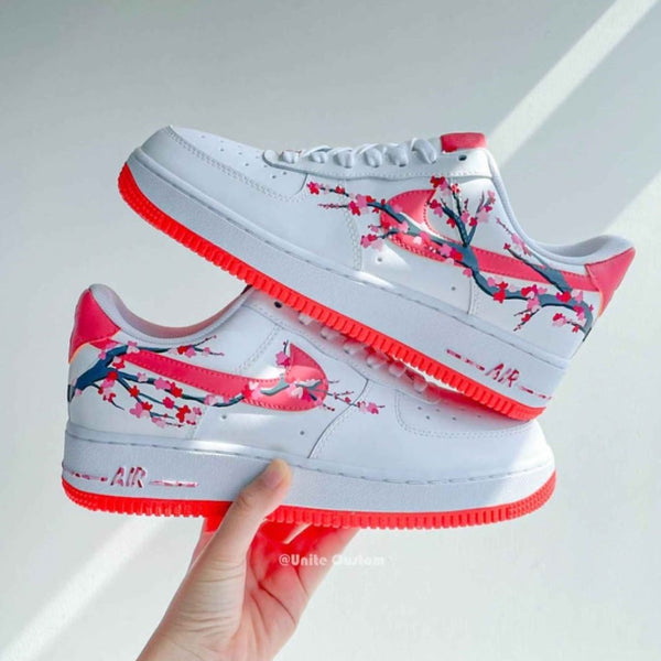 Red Flowers Custom Air Force 1