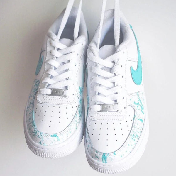 Mint Green Splatter Custom Air Force 1