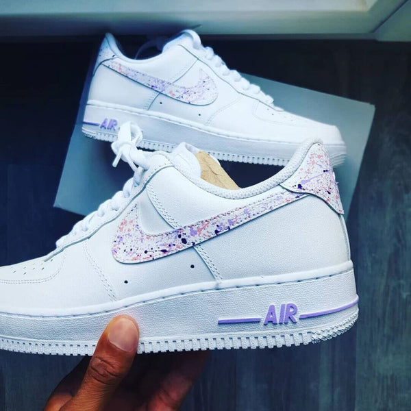 Lightpurple Splatter Custom Air Force 1